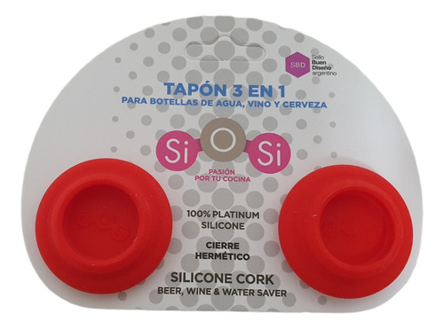 Tapon Silicona 3 En1 Silicosas Pack X 2u - No Full