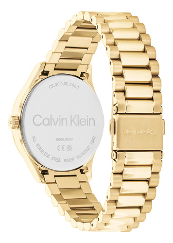 Calvin Klein Reloj Unisex De Cuarzo Con Caja De Acero Inoxidable 25200232 Dorado