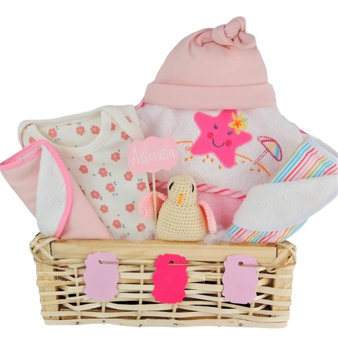 Imagen 2 de 4 de Canasta Nacimiento Chic - Girl Regalo Beba Recién Nacida