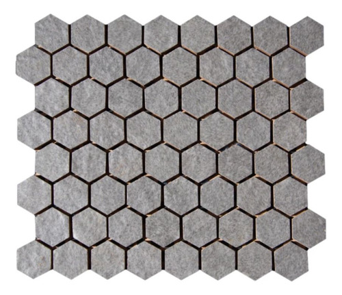 Enmallado De Cerámica Hexagonal 32 X 27 Cm Gris Oscuro