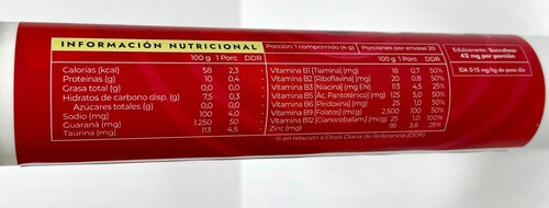 Nitro Go - Energizante B Complex. 40 Tableta Efervescente