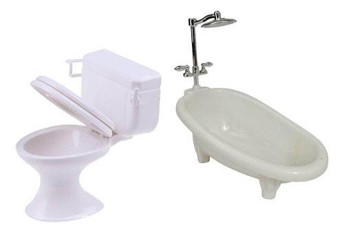 Muebles De Casa De Muñecas, Modelo De Exhibición, Baño