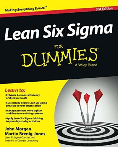 Lean Six Sigma For Dummies, De John Morgan. Editorial John Wiley & Sons Inc, Tapa Blanda En Inglés