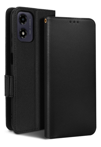 Z For Motorola Moto G04 Litchi Pu Wallet Card Slot Flip Case