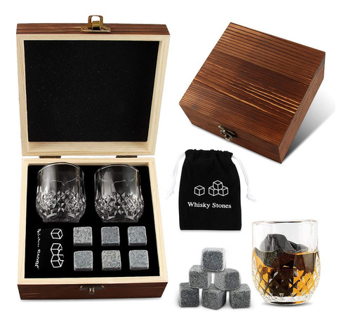 Piedra De Whisky Con Vasos De Whisky Y Caja De Whisky De Fs