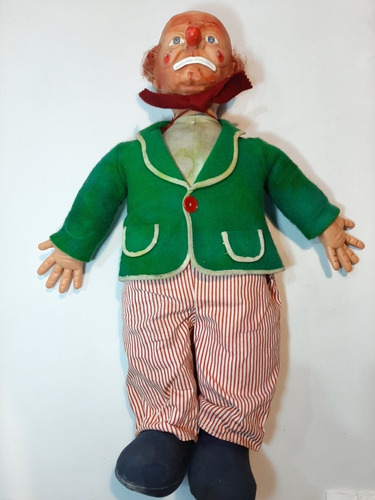 Imagen 6 de 6 de Antiguo Payaso De Goma Y Tela Ro 1844