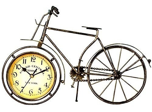 Neotend Reloj De Mesa Mudo Hecho A Mano Vintage Bicicleta Me