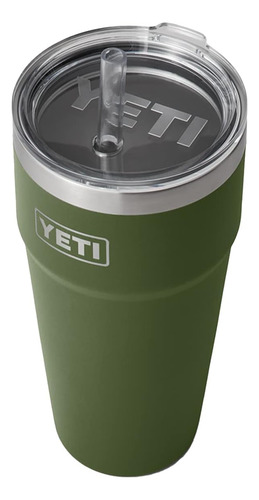 Vaso Yeti Rambler 750ml Aislada Con Popote, Highlands Olive