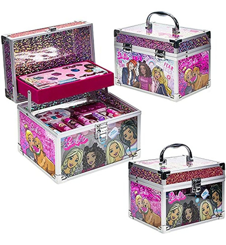 Barbie - Townley Girl Train Case El Juego De Maquillaje Cosm