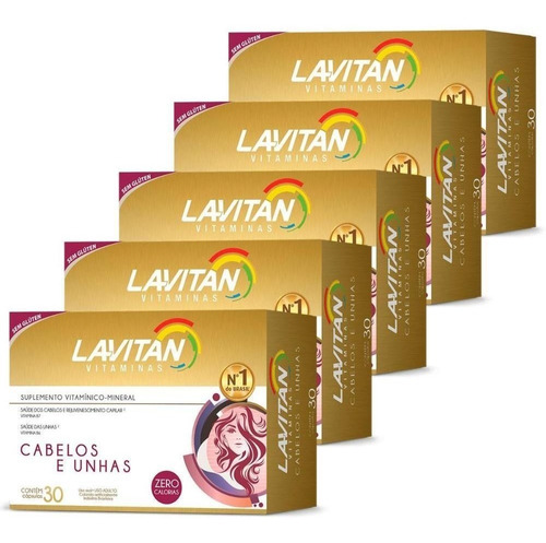 Kit Lavitan Hair Cabelos E Unhas (total De 180 Capsulas)