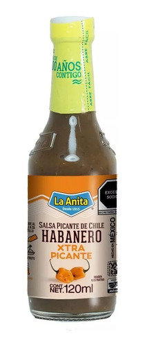 Aji Salsa Habanero Original Xtra Picante La Anita 120ml