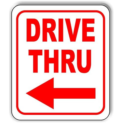 Señal De Entrada De Drive Thru Flecha Izquierda Conduc...