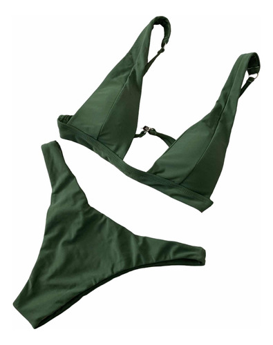 Bikini Verde / Calce Push / 2 Piezas