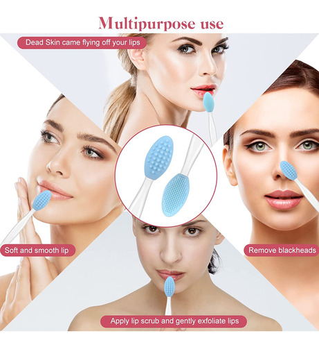5 Piezas De Cepillo De Labios, Cepillo Exfoliante De Silicon