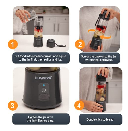 Licuadora Portátil Nuwave, Licuadora Personal Con Recarga Us