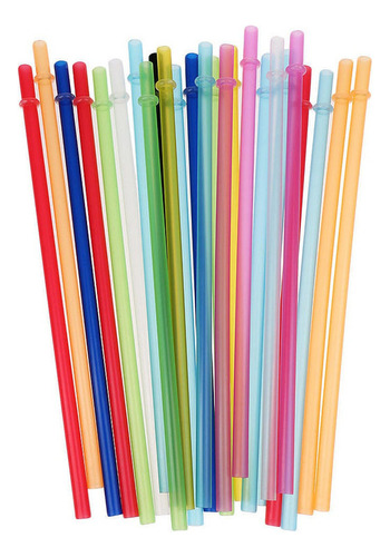 50 Piezas Pajas De Frasco Reutilizable Duro Bebidas + 2 Color Fix
