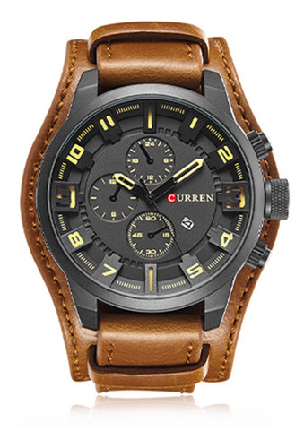 Curren 8225 Cuarzo Moda Reloj Hombre Reloj Top Marca Caqui