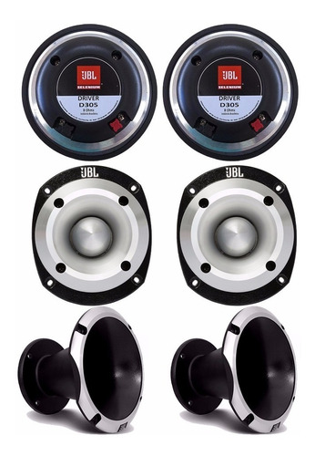 Kit 2 Drivers D305 150w Selenium Jbl+2 Cornetas+2 Tweeters