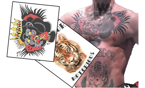 Conjunto De Tatuajes Falsos Inspirados En Conor Mcgregor Tam