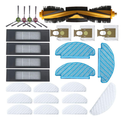 25 Unid Set Cepillo Principal Lado Filtro Bolsa Polvo Para
