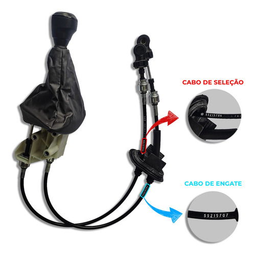 Conjunto Alavanca Trambulador Com Cabos Doblo Adventure 2020