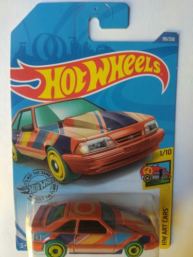 Hot Wheels 92 Ford Mustang Naranja Art Cars 1/10 Mu5