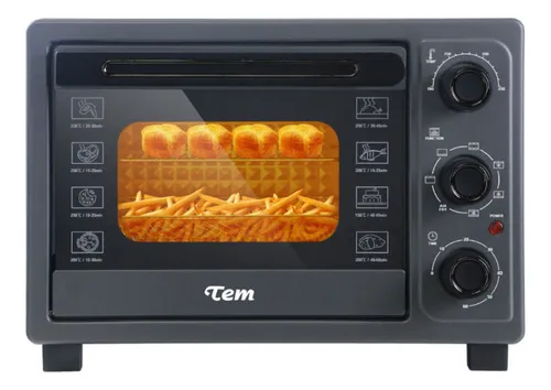 Hornito Eléctrico Cocina Gratina Air Fryer Tem Copacabana Color Negro