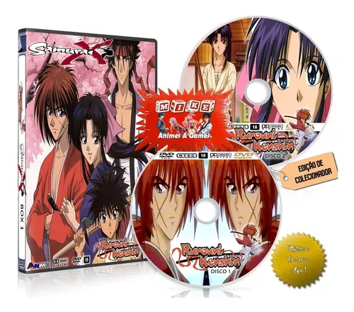 Box Dvd Rurouni Kenshin Dublado Samurai X + Filme + Ovas +18