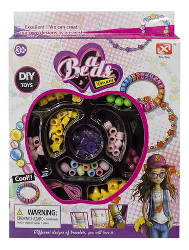 Set Para Hacer Pulseras Infantil Cuentas Bijouterie