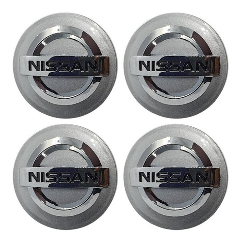 4 Centros Tapa De Rin Nissan 54mm Versa Altima Sentra 350z
