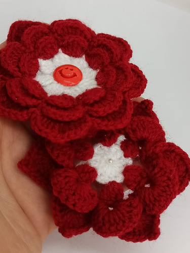 Flor Rosa Sencilla Tejida Crochet Lana Hilo Algodon 6 Unidad | Cuotas sin interés Flor Rosa Sencilla Tejida Crochet Lana Hilo Algodon 6 Unidad | Cuotas sin interés