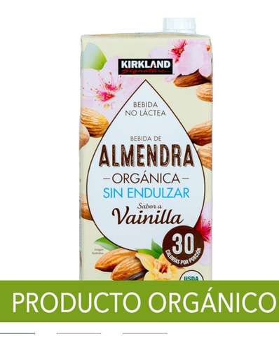 Imagen 2 de 3 de Bebida De Almendra Orgánica Sabor Vainilla Kirkland 6x946ml
