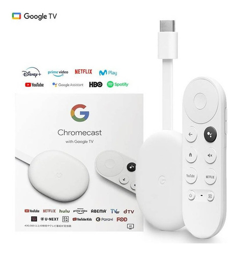 Chromecast 4 4k Con Google Tv Control Remoto Asistente Voz