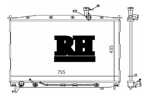 Radiador Hyundai Santa Fe 2.7/3.3 C.aut 2007/2009