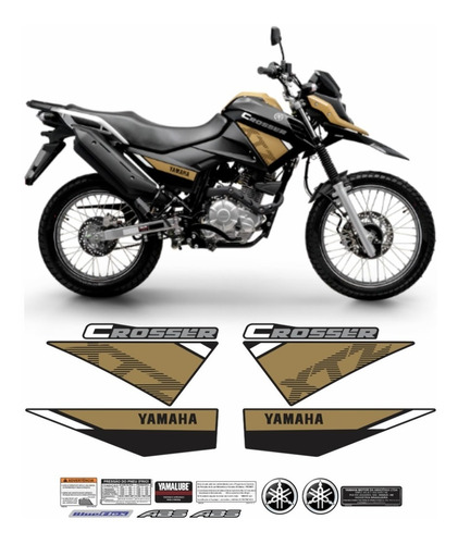 Kit Adesivos Faixa Yamaha Xtz Crosser 150 2022 Areia Cr20