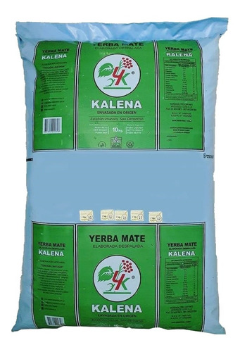 Yerba Kalena Despalada 10kg (no Produce Acidez)