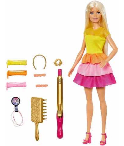 Muñeca Barbie Peinados De Ensueño Mattel Con Accesorios