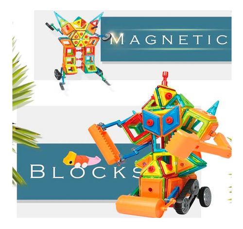 Camion Juguete Magnetico 4 En 1 Transformer Didactico Iman
