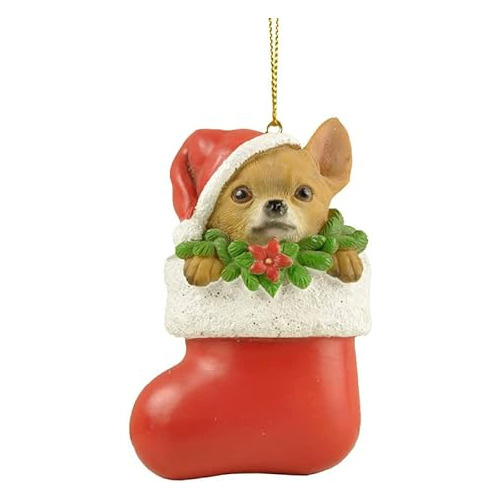 Figurilla De Perro Calcetín De Navidad Árbol De Navid...