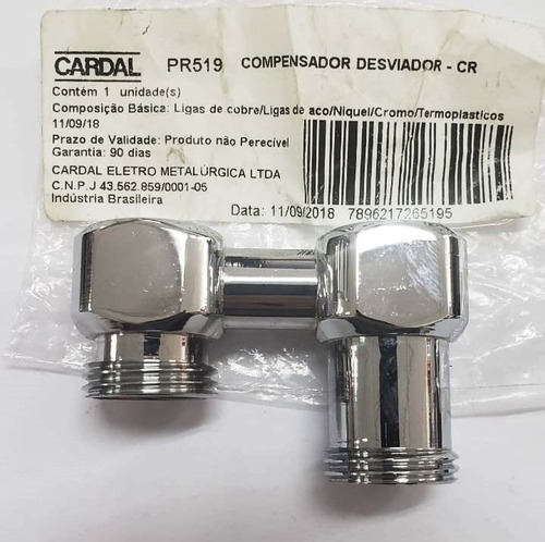 Desviador Para Ducha Elétrica Cardal Pr519 Cromado