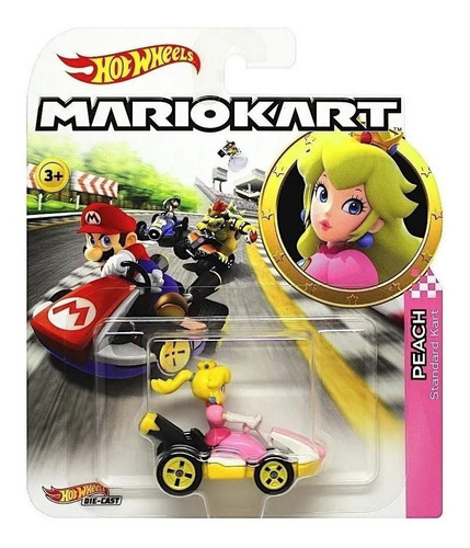 Peach Hot Wheels Mario Kart Edición Limitada Color Rosa Claro