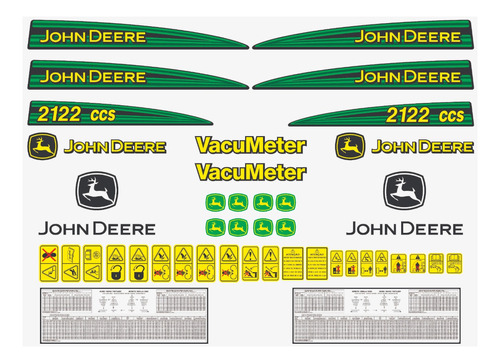 Kit Adesivo Decalque Plantadeira John Deere 2122 Ccs