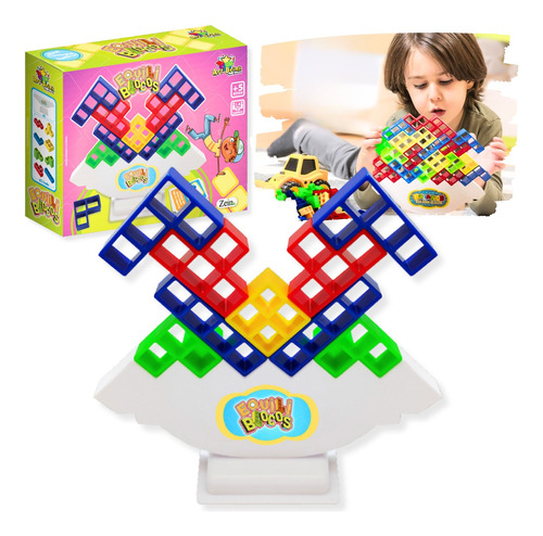 Brinquedo Jogo Equilibrista Educativo Tetris Caiu Perdeu