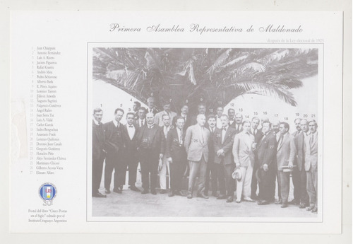 Maldonado Tarjeta Foto Primera Asamblea Representativa 1925