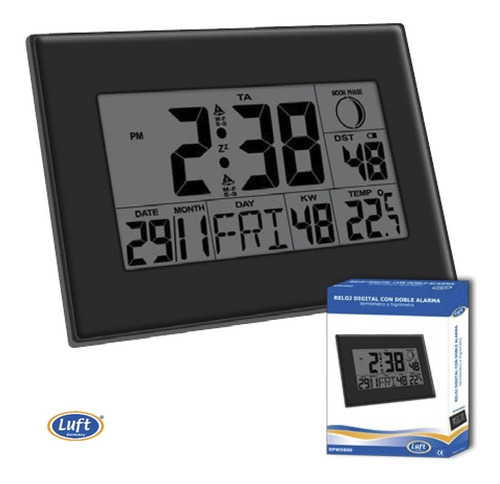 Reloj Alarma Digital Temperatura Calendario Colgar/apoyar