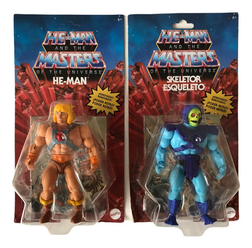 He-man Y Skeletor Motu Origins Retro Amos Del Universo Ser.1