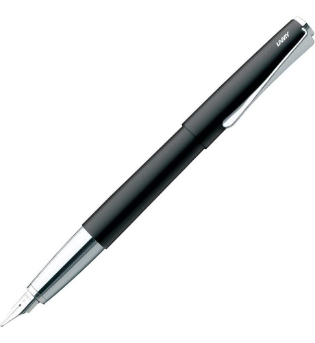 Lamy - Pluma Estilográfica Negra Con Punta Fina Y Tinta Azul