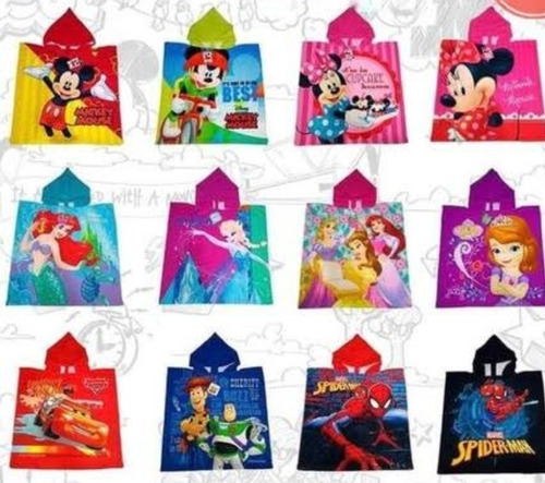 Toalla Poncho Para Niños Disney