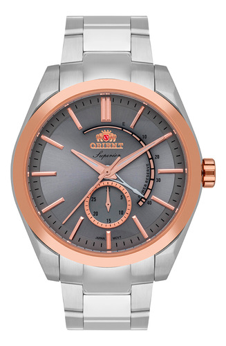 Relógio Orient Automático Masculino Esportivo Ne5ms001 Prata Prata Cinza Cinza