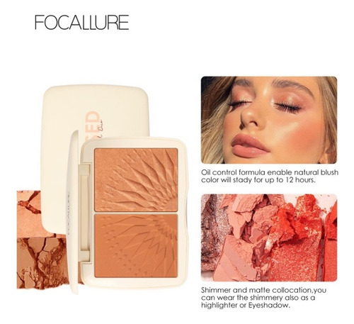 Focallure Paleta De Rubor Iluminador Monocromático Sunkissed
